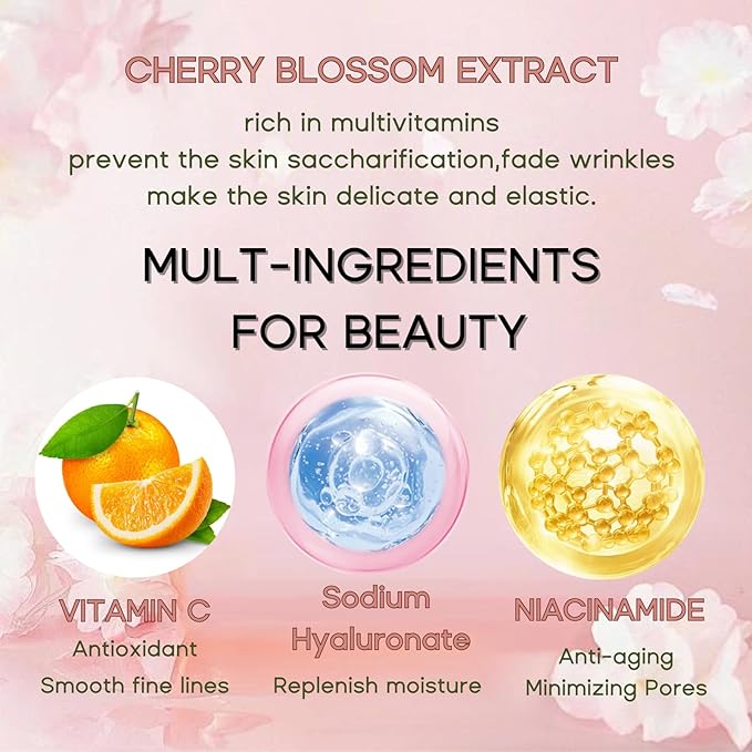 Japan Sakura Skin Care Set Women Gifts 11 Pcs - Skin Care for Teens 10-12 - Skincare for Girls 10-12 - Japanese Skin Care Routine Kit for Women with Sunscreen, Underarm Cream, Peeling Gel