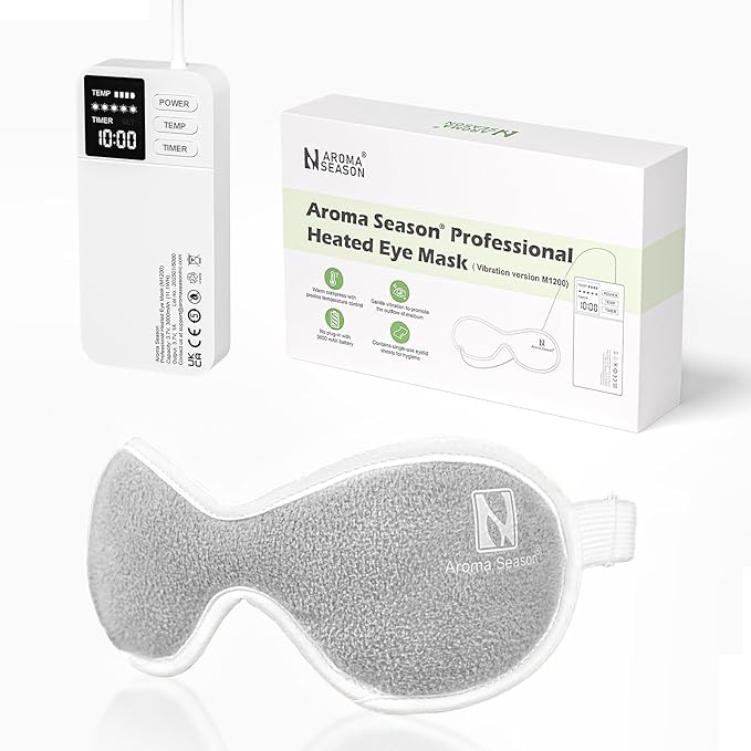 Aroma Season Vibrating Heated Eye Mask and Hygienic Eyelid Sheets