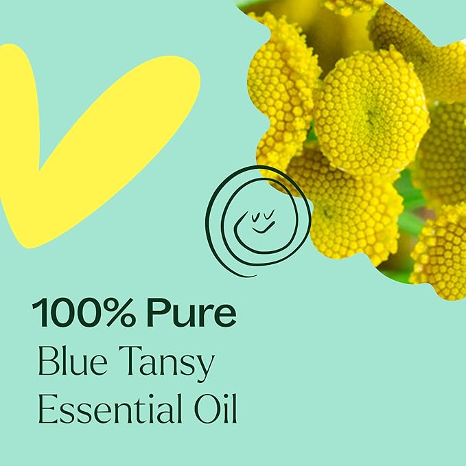 Plant Therapy Blue Tansy Essential Oil 100% Pure, Undiluted, Natural Aromatherapy, Therapeutic Grade 2.5 mL (1/12 oz)
