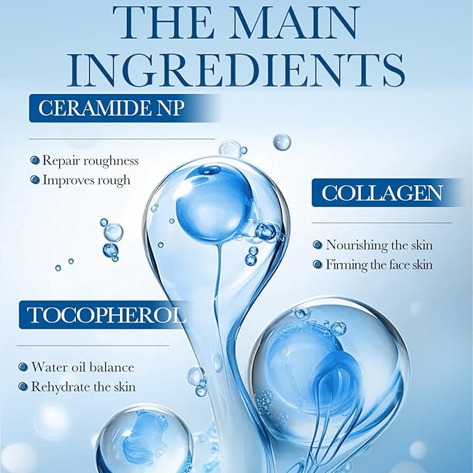 Collagen Serum for Face - Hydrating Serum with Hyaluronic Acid, Anti-Wrinkle & Firming Facial Serum, Repair Skin Barrier, Travel-Size Skincare, Single-Use Vials Skincare, 1.5ml x 30PCS