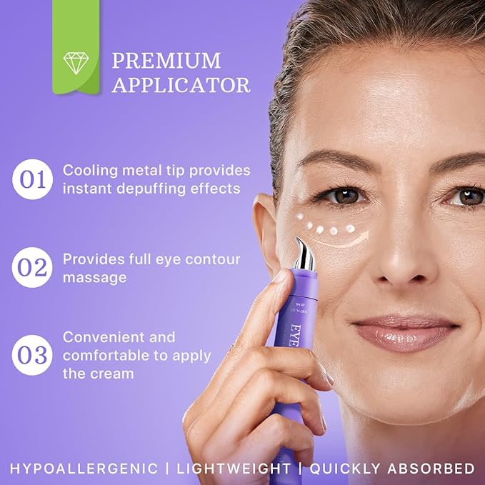 ESSENLIS Caffeine Eye Cream for Dark Circles and Puffiness, Bags Under Eyes, Collagen Anti Aging Day and Night Corrector for Women and Men