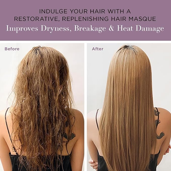 Unwash Hydrating Hair Masque - Deep Conditioning & Restorative Hair Treatment for Damaged, Dry & Colored Hair, Sulfate & Paraben Free, Made w/Argan and Coconut Oils, 6.4 fl oz