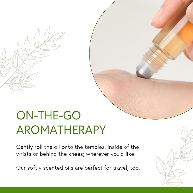 Honeybee Gardens Crystal Infused Body Oil Rollerball, Clear Quartz, Organic, Moisturizing, Non-Greasy, for All Skin Types, 2 Fl Oz