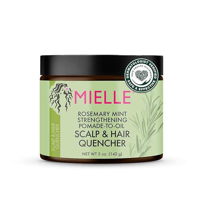 Mielle Organics Rosemary Mint Strengthening Pomade-To-Oil Scalp & Hair Quencher, Nourishes, Conditions & Add Shine, 5 Ounces
