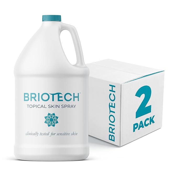 BRIOTECH Hypochlorous Acid Spray, Topical Skin Face & Body Mist, Support Irritations, Soothe Redness, Dry Skin & Scalp, Athletic Itch, Packaging May Vary