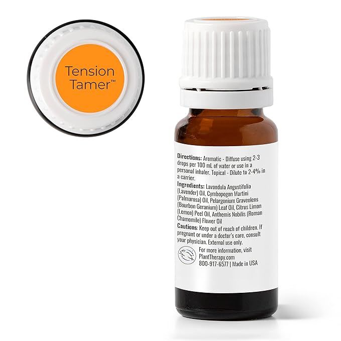 Plant Therapy KidSafe Tension Tamer Essential Oil Blend 10 mL (1/3 oz) 100% Pure, Undiluted, Therapeutic Grade