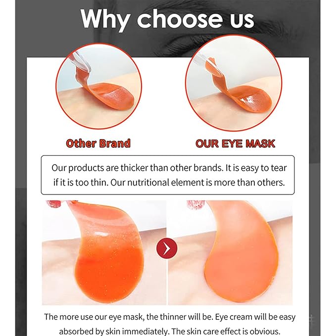 Vitamin C Under Eye Mask Patches Collagen Eye Pads - 30 Pairs, Reduce Puffiness, Dark Circles, and Wrinkles