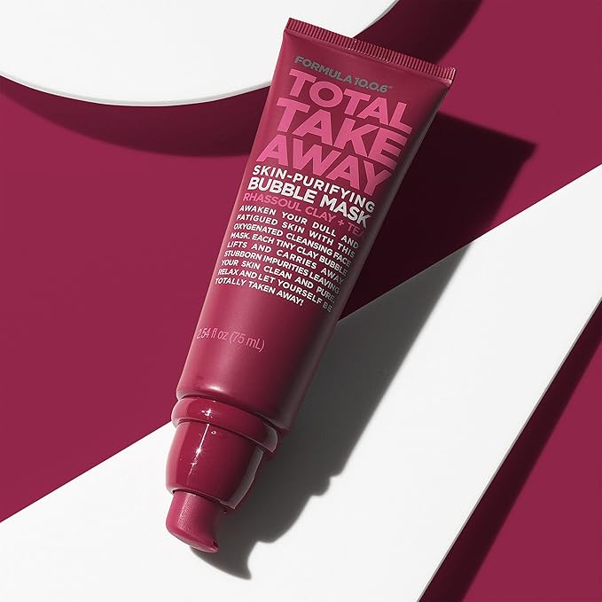 Formula 10.0.6 Total Take Away Skin-Purifying Bubble Mask (2.54 Fl. Oz.) Clay Bubble Mask that Lifts and Carries Away Impurities -Vegan, Paraben-Free, Dye-Free & Cruelty-Free