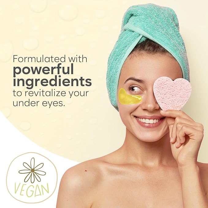 24K Gold Under Eye Patches (30 Pairs) Under Eye Patches for Dark Circles, Under Eye Patches for Puffy Eyes and Dark Circles, Under Eye Mask, Eye Care, Puffy Eyes Treatment