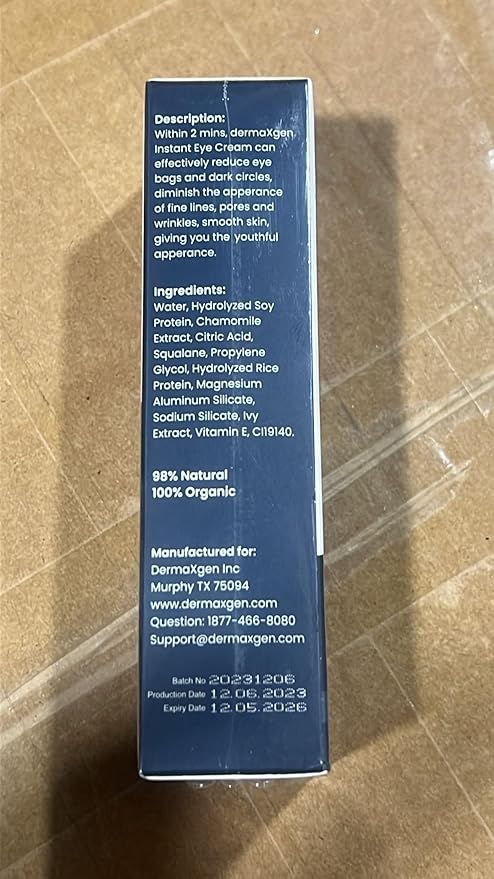 Puffy Eye Treatment Time Reverse Instant Anti-aging Eye Cream New Advanced Formula - Visibly Reduce Under-eye Bags, Wrinkles, Dark Circles, Fine Lines & Crow's Feet Instantly - 8ml