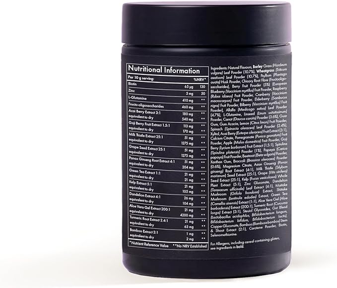 WelleCo The Super Elixir Daily Greens Powder, Probiotic Drink Mix with Whole Foods, Gluten Free, Vegan Gut Health Powder, Energy, Immunity, Healthy Skin, Hair & Nails (300g, Mixed Berry)