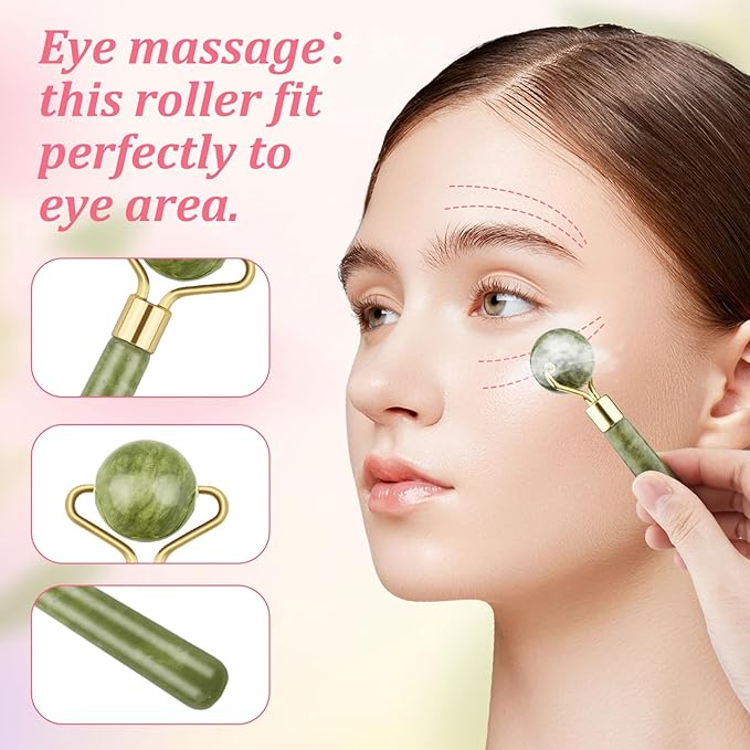 Gua Sha Facial Tools,Ice Roller for Face,Face Roller & Massager Guasha, Gifts Skincare Tools for Women,Stainless Steel Gua Sha Tools.