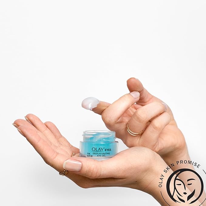 Olay Deep Hydrating Eye Gel with Hyaluronic Acid for Tired Eyes, Hydrating Gel, Cucumber, 0.5 Fl Oz