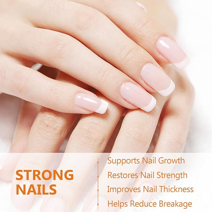 Vegan Biotin-Gummies for Hair, Skin & Nails, 2500 mcg Biotin with Vitamins C & E, for Women, Men & Kids, Gluten Free, Orange Flavor, 60 Gummies