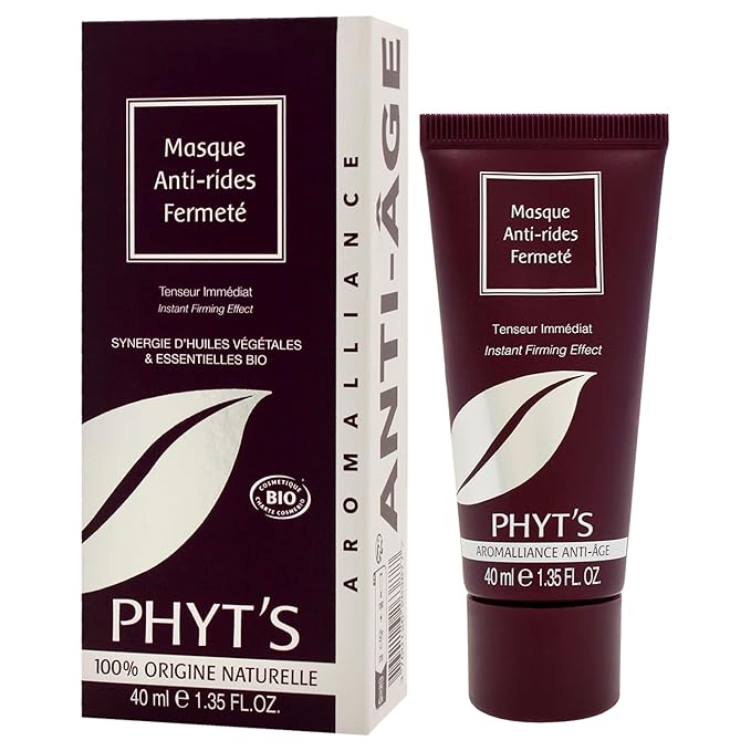 Phyts Anti-Wrinkle Firming Mask - Lifting and Plumping Face Mask - Anti-Aging Ingredients Smoothes Wrinkles - Lemon Essential Oil Tones Skin - 1.4 oz
