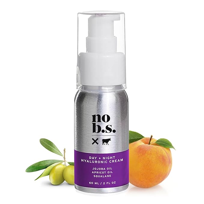 No Bad Stuff - Day & Night Hydrating Cream for Face, Hyaluronic Acid, Jojoba Oil, Apricot Oil & Squalane, Face Cream for All Skin Types, Travel Size, Vegan & Gluten Free, 2 FL Oz