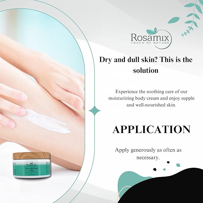 Moisturizing Body Cream – Deep Hydration with Shea Butter and Hyaluronic Acid – Non-Greasy Moisturizer for Dry Skin