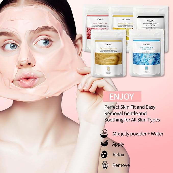 Peel-Off Jelly Mask Hydrating Cleaning Mask Spa Easy DIY Home Spa, Hydrating Icy Jelly Mask For Skin HYALURONIC+BC