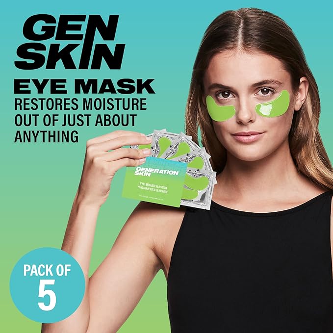 Eye Patches for Dark Circles and Puffiness, Under Eye Mask with Hyaluronic Acid and Matcha Green Tea, Vegan and Cruelty-Free Under Eye Patches, Green Tea Eye Masks, 5-Pack