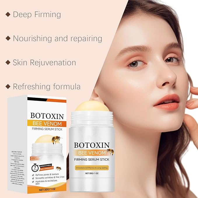 2PCSBotox Bee Venom Firming Serum Stick, Advanced Firming & Wrinkle-Reducing Cream, Skin Firming Cream for Body, Advanced Retinol Stick, Anti Aging, Hydrates, Natural Serum for All Skin Types