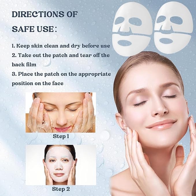 4 Pack Deep Collagen Overnight Mask,Bio-Collagen Real Deep Mask, Skinqueen Korean Collagen Films Deep Collagen Anti Wrinkle Firming Lifting Face Mask