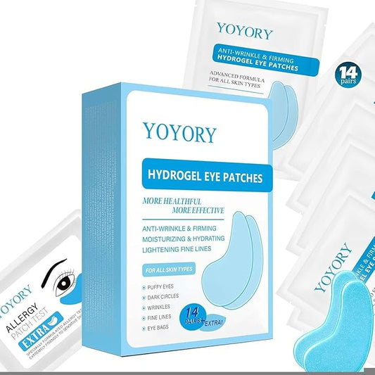 Under Eye Patches Masks - for Dark Circles, Puffiness, Wrinkles & Fine Lines 30 Pcs Moisturizing Patches with Hyaluronic Acid,White