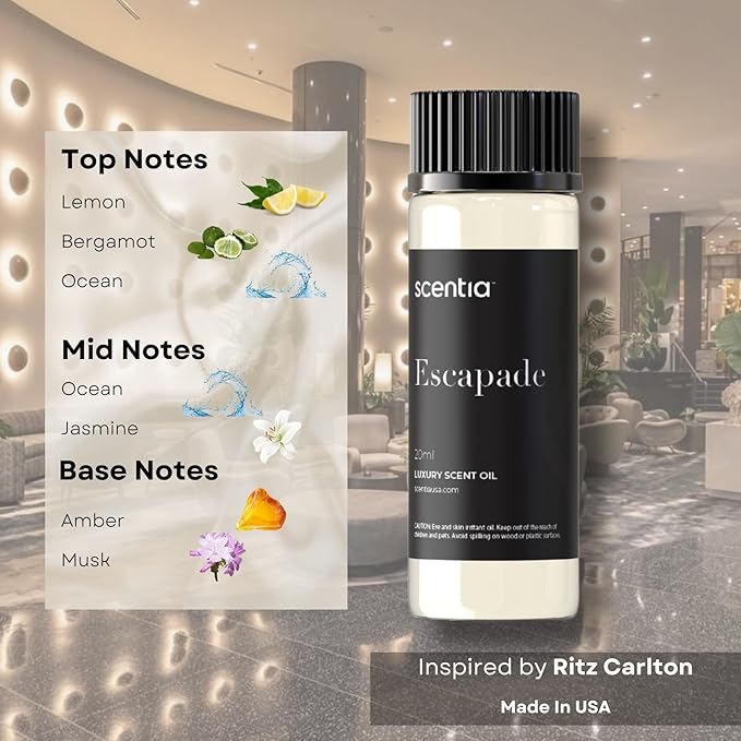 Hotel Diffuser Oil | Aromatherapy Fragrances Inspired by 5-Star Hotels | Luxurious Scents Gift Set - 3 x 20ml Bottles Set - The Edition Hotel, Ritz Carlton, Westin