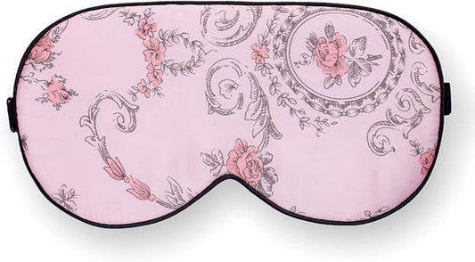 Maxfeel 100% Pure Silk Eye Mask - Sleep Eye Cover in Floral Colors (#1)