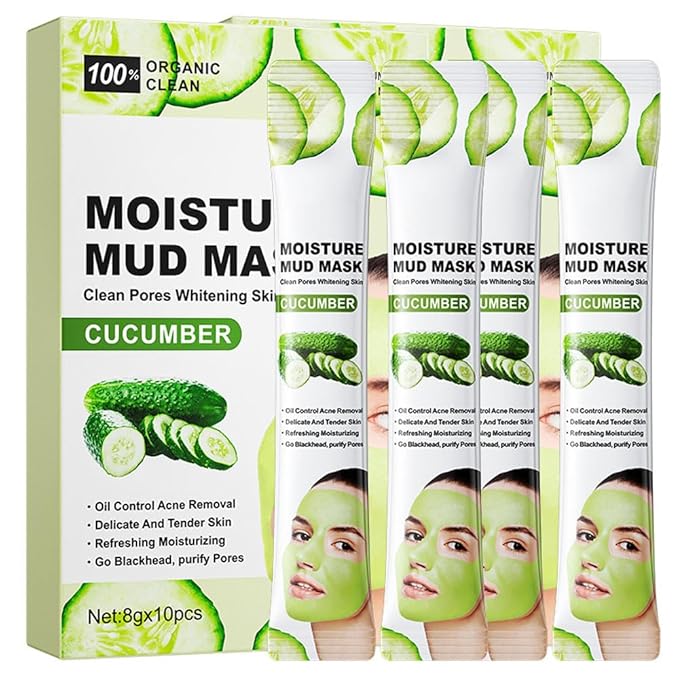 10X Collagen Anti-Aging Sleep Mask – Active Protein Technology – Intensive Hydration, Reduces Sagging & Dullness, Skin Care, Smooth & Whitilight, Cruelty-free (10PCS-Mud Mask-Cucumber)