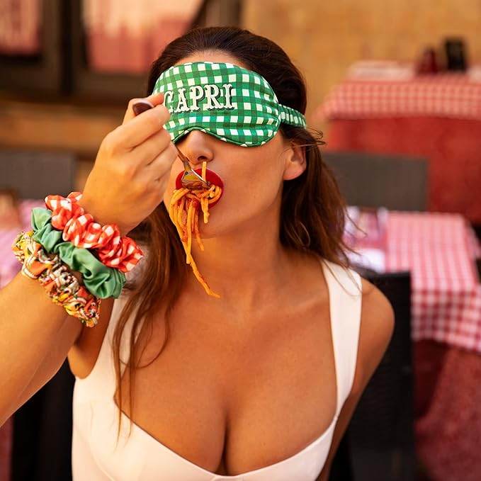 Slip Silk Pure Silk Sleep Mask, Capri (One Size) - 100% Pure Mulberry 22 Momme Silk Eye Mask - Comfortable Sleeping Mask with Elastic Band + Pure Silk Filler and Internal Liner