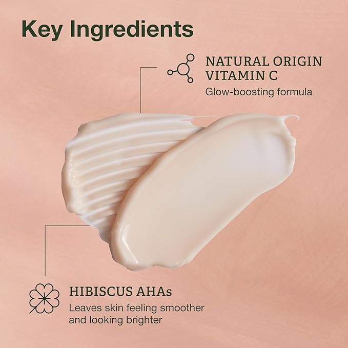 Botanics All Bright Recharging Night Cream - Vitamin C Face Moisturizer with Hibiscus AHA for Glowing Skin - Hydrating & Smoothing - Vegan & Cruelty-Free Face Cream for Women & Men (1.69 Fl Oz)