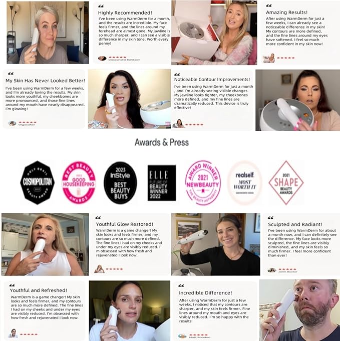 Skin Firming Facial Device, Professional Home Beauty Device for Face and Body, 5 Energy Levels - Salon Results