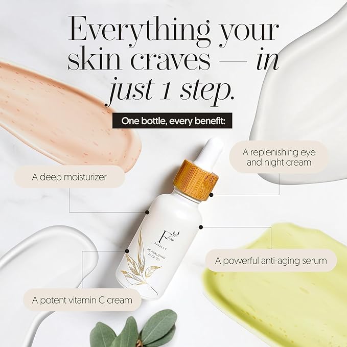 Hydrating Face Oil & Under-Eye for Women & Men – Organic Tsubaki, Calendula, Vitamin E Jojoba Oil & Rice Bran for Glowy Skin, Even Skin Tone & Dark Spots – Anti Aging Serum by Finally