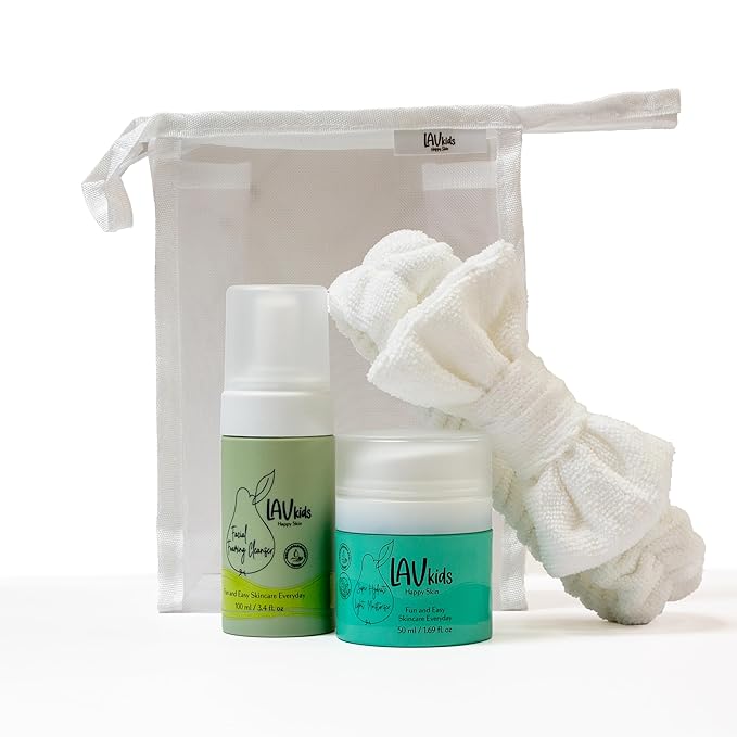 Moisturising Skincare Bundle- Foaming Facial Cleanser 100ml & Face Moisturiser 50ml (green, blue)