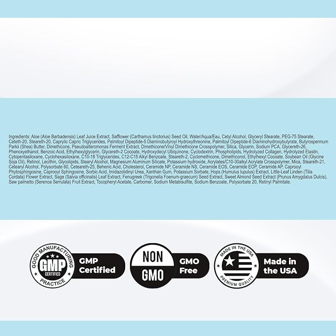 OceanSkin – Marine-Based Hydrating Face Cream with Pseudoalteromonas Ferment Extract – Lightweight & Nourishing – Non-GMO, GMP Certified, Made in USA, 3 Month Supply