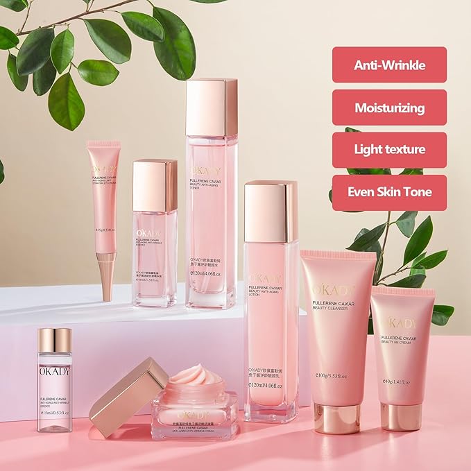 Anti Aging Skin Care Set For Women Moisturizing Rejuvationg Skin Care For Women Daily Skin Care Routine （10 Pieces）