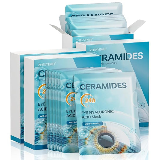 28 Pack Steam Eye Mask，Hyaluronic Acid Self Heating Warm Compress for Eyes, Heated Eye Mask for Fast Relief of Dry Eyes, Moisturizing & Highly Effective Steam Eye Mask