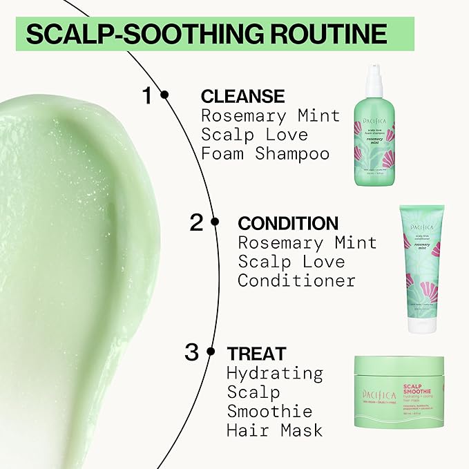 Pacifica Scalp Smoothie Hydrating Scalp Treatment & Leave-On Hair Mask, Cooling Relief for Dry, Flaky, Itchy Scalp & Thinning Hair, Vegan & Cruelty-Free, 6 fl oz