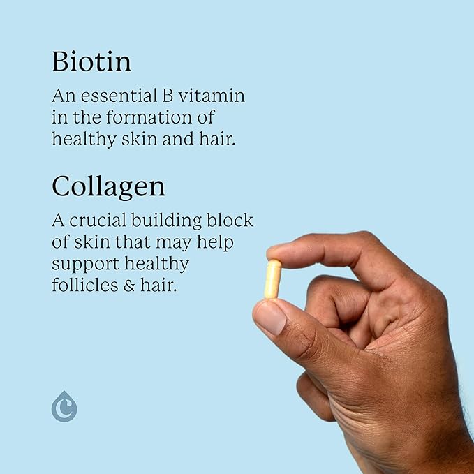 Biotin Hair Multivitamins, 2500mcg Biotin with Collagen, 60 Capsules, 30 Day Supply