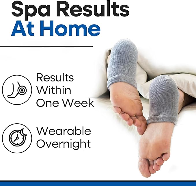 Moisturizing Socks for Women & Men | Aloe Vera Cracked Heel Treatment | Foot Callus Remover | Aloe Socks for Cracked Heels & Dry Cracked Feet | Lotion Infused Gel Heel Socks (Large - 3 Pairs)