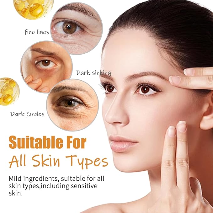 Caffeine Eye Cream Under Eye Cream for Anti-Age Eye Wrinkles Eye Elasticity Fine Lines Cream for Late Nights, Overtime Eye Skin Care For Women & Men