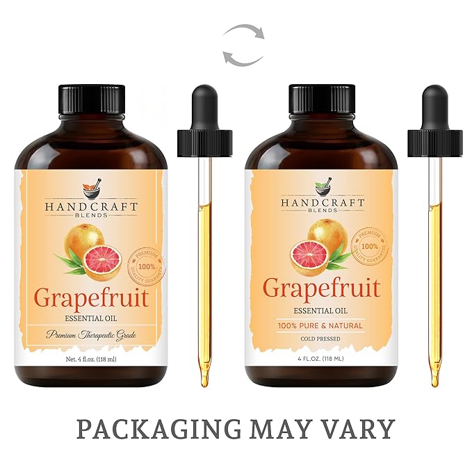 Handcraft Blends Grapefruit Essential Oil - Huge 4 Fl Oz - 100% Pure and Natural - Premium Grade Essential Oil for Diffuser and Aromatherapy