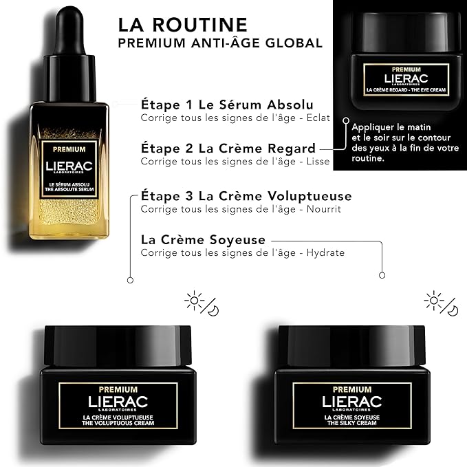 Lierac Eye Cream - Dark Circles Under Eye Treatment - Reduces puffiness and bags - Regard Absolu - 15ml