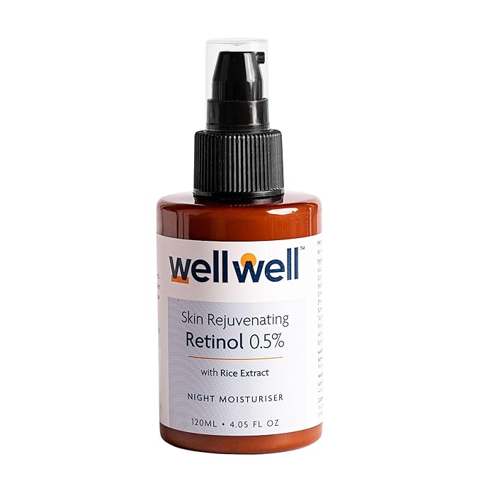 wellwell Retinol Cream for Face - Targets Fine Lines & Wrinkles, Uneven Skin Tone & Redness | Fragrance-Free Night Cream | 4.05 Fl Oz