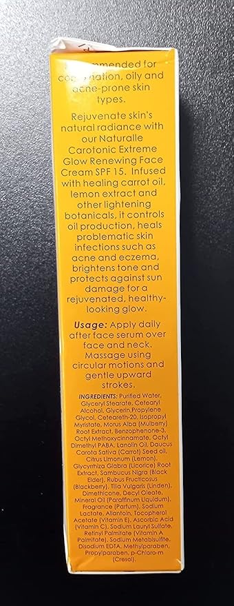 MAKARI Naturalle Carotonic Extreme Glow Renewing Face Cream SPF15 & Brightening Serum Set | Moisturizes, Brightens, & Rejuvenates Skin | Reduces Acne & Scars | Anti-Aging & Antioxidant Protection for