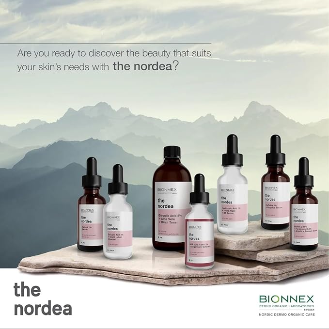 The nordea - 5% Caffeine Serum Angelica - Anti-Aging Eye Serum for Dark Circles, Puffiness and Wrinkles - Caffeine Eye Serum Natural and Vegan - 30 ml (5% Caffeine Skin Serum)