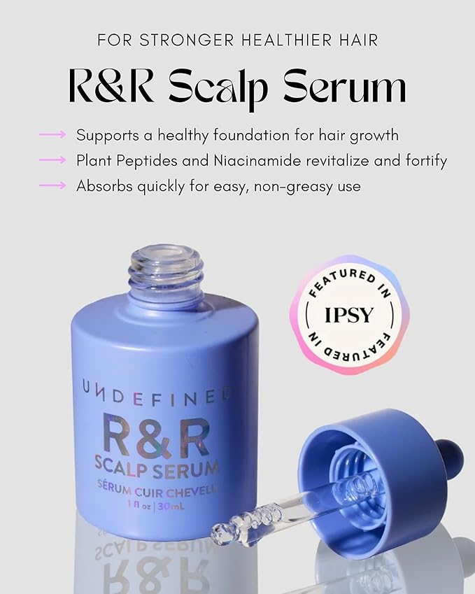 Undefined Beauty R&R Scalp Serum – Revitalizing & Strengthening Hair Treatment with Peptides, Rosemary, Ashwagandha & Niacinamide