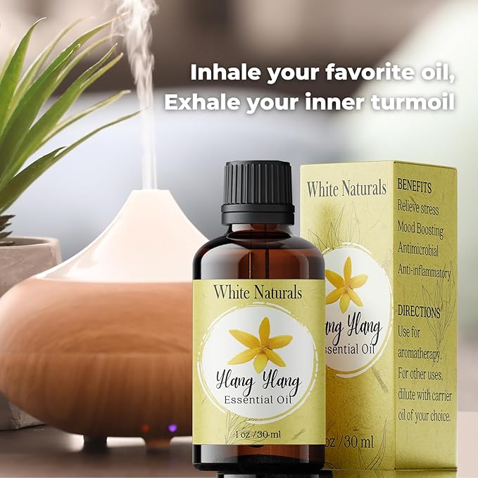 Organic Ylang Ylang Essential Oil - 100% Pure & Natural -Premium Therapeutic Grade with Premium Glass Dropper - Undiluted Natural/Homeopathic Aromatherapy Scented, Great for DIY Soap Making, Massage