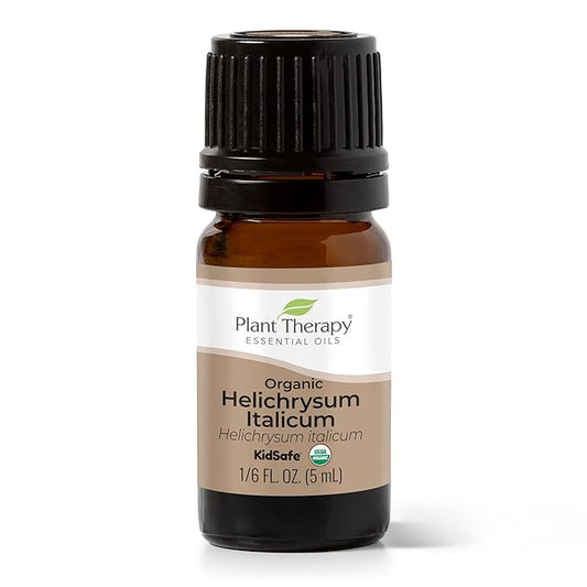 Plant Therapy Organic Helichrysum Italicum Essential Oil 100% Pure, USDA Certified Organic, Undiluted, Natural Aromatherapy, Therapeutic Grade 5 mL (1/6 oz)