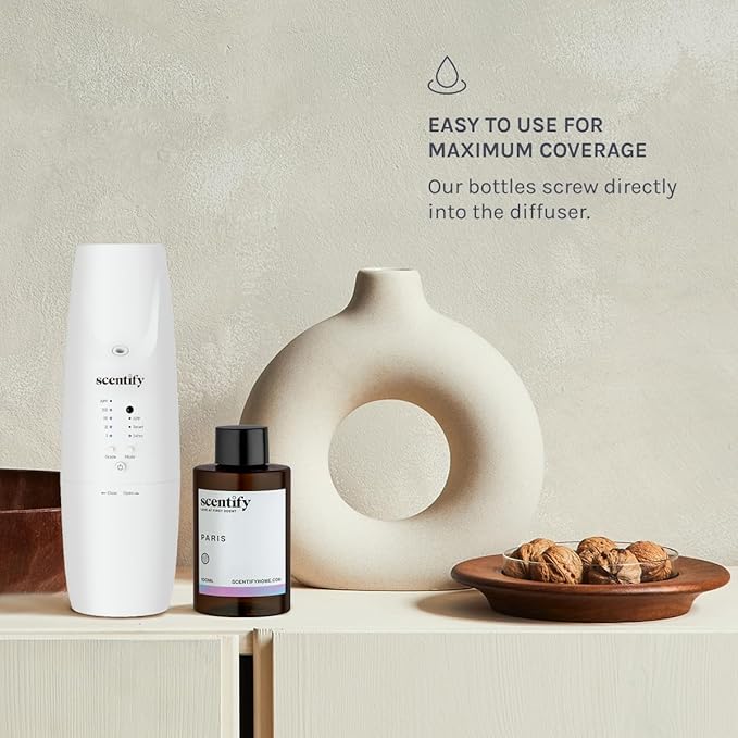 Scentify Paris Aroma Oil Refill Scent for Oil Diffusers - Berry, Floral, Amber, Powdery Scents - Luxurious Relaxing Aromatherapy Diffuser Fragrance 100ml, 3.38 oz